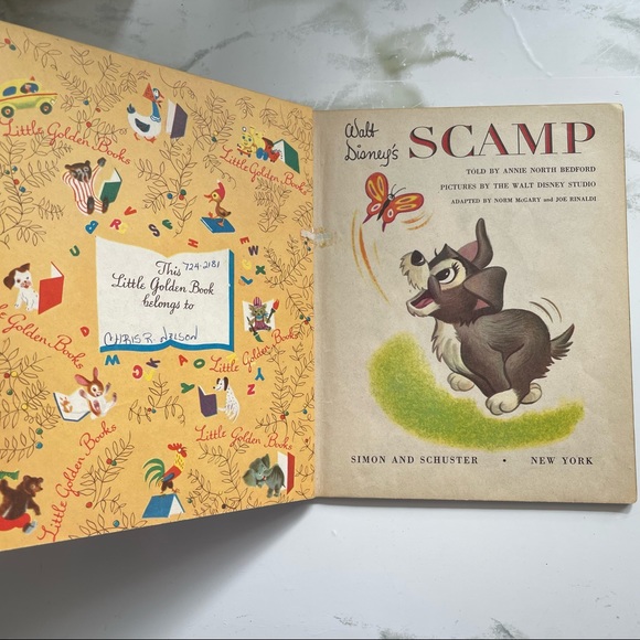 A Little Golden Book - Walt Disney's Scamp - Picture 3 of 9